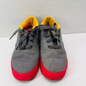Heelys Kids' Launch Skate Shoe Gray Red Yellow Size Youth 5